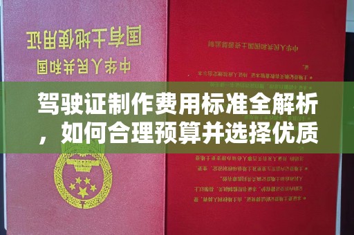 惠安驾驶证制作费用标准全解析，如何合理预算并选择优质服务？