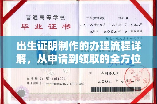 惠安出生证明制作的办理流程详解，从申请到领取的全方位指南