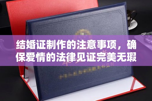 惠安结婚证制作的注意事项，确保爱情的法律见证完美无瑕