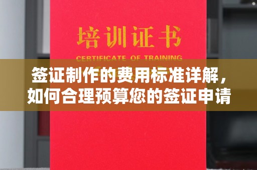 惠安签证制作的费用标准详解，如何合理预算您的签证申请成本