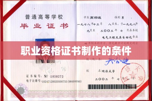 惠安职业资格证书制作的条件